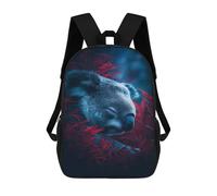 sinyumoney Sleepy Koala in Red Leaves Mochila Escolar Secundaria Informal Para Viajes, Mochilas Para La Escuela Secundaria, Para Acampar, Aventuras Al Aire Libre Y Viajes Diarios 17inch