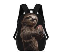 sinyumoney Sloth American Football Mochila Escolar Para Niñas Mochila Impermeable Mochila Informal De Día Mochila Ligera Para Niño Y Niña Mochila Escolar 17inch