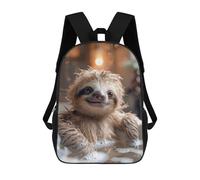 sinyumoney Sloth Bath Time Mochila Escolar Mochilas Escolares Para Niñas Y Niños Mochila Con Bolsillo Mochila Escolar De Moda Para Niños 17inch