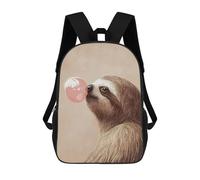 sinyumoney Sloth Bubble Gum Funny Animal Mochilas Infantiles Impresas En 3D De 17 Pulgadas. Mochila Escolar Informal Impresa En 3D Para Niños De Primaria Y Secundaria.