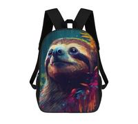 sinyumoney Sloth Colorful Mochila Escolar Resistente Al Agua, Mochila De Negocios Para Hombres, Mujeres Y Adolescentes 17inch