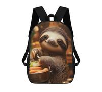 sinyumoney Sloth Cooking Mochila Escolar Infantil Impresa En 3D Para Niños, Mochilas De Viaje, Bolsas Para Libros Para Niños Estudiantes De Primaria 17inch