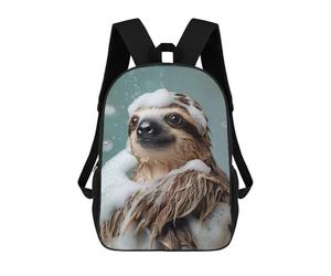sinyumoney Sloth Enjoying A Bubbly Bath Mochilas Escolares, Bolsos De Negocios, Bolsos Para Portátiles Resistentes Para Hombres, Mujeres Y Adolescentes 17inch