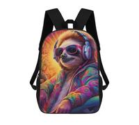 sinyumoney Sloth in Vibrant Hoodie Mochila Escolar Infantil Impresa En 3D Para Niños, Mochilas De Viaje De Alta Capacidad, Bolsas Para Libros, Mochila Escolar Infantil 17inch