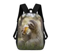 sinyumoney Sloth Sipping A Beer Mochilas Para Niños Y Estudiantes, Mochilas Escolares Impresas En 3D, Mochilas Para Estudiantes De Primaria Y Secundaria Para Niños Y Niñas 17inch