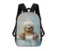 sinyumoney Sloth Taking A Bath Mochilas Infantiles Impresas En 3D De 17 Pulgadas. Mochila Escolar Informal Impresa En 3D Para Niños De Primaria Y Secundaria.