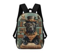 sinyumoney Smart Black Lab Retriever Mochila De Moda Para Papelería, Impermeable, Estilo Casual, Para Hombres Y Mujeres 17inch