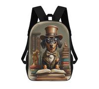 sinyumoney Smart Dachshund Dog School Mochila, Mochila Infantil, Mochila Escolar Para Estudiantes, Mochila Para Libros, Mochila Escolar Impresa En 3D Para Niños Y Niñas 17inch