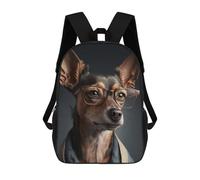 sinyumoney Smart Dog in Glasses Portrait Mochila Escolar Infantil De Moda Informal Mochilas Infantiles Impresas En 3D Mochila Grande Para Niño 17inch
