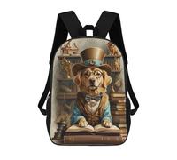 sinyumoney Smart Golden Retriever Dog Mochila Escolar Para Niñas Y Niños, Mochilas De Gran Capacidad, Mochilas Ligeras Para Niños Y Estudiantes 17inch