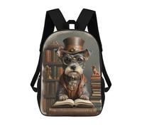 sinyumoney Smart Mini Schnauzer Dog Mochila Escolar Infantil Impresa En 3D Para Niños, Mochilas De Viaje, Bolsas Para Libros, Mochila Escolar Infantil 17inch