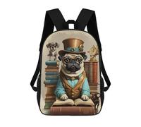 sinyumoney Smart Pug Dog School Mochila Escolar Infantil Impresa En 3D Para Niños, Mochilas De Viaje De Alta Capacidad, Bolsas Para Libros, Mochila Escolar Infantil 17inch