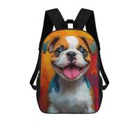 sinyumoney Smile Cute Puppy Painting Mochila Escolar Para Niños Y Niñas, Mochila Informal De Viaje, Mochila De Gran Capacidad Para El Día A Día 17inch