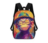sinyumoney Smile Monkey Mochila, Mochila Escolar Impresa En 3D, Bolsa Para El Almuerzo Escolar, Mochila De Viaje, Mochila Para Amigos, Mochila Escolar Para Niñas Y Niños 17inch