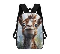 sinyumoney Smiling Alpaca Portrait Mochila Escolar Infantil Impresa En 3D Para Niños, Mochilas De Viaje, Bolsas Para Libros, Mochila Escolar Infantil 17inch