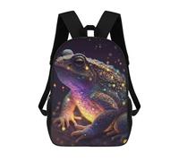 Sinyumoney Smiling Cat with Coffee Mochila escolar impermeable, mochila de viaje para ordenador portátil, ideal para la escuela, el trabajo y los viajes, Galaxy Toad Frog, 17"