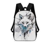Sinyumoney Smiling Corgi Ilustración Mochila Escolar Para Niños Impreso En 3D, Ideal Para Viajes Y Libros, Fox Watercolor Art, 17"