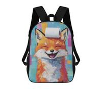 sinyumoney Smiling Fox with Toilet Paper Mochila Escolar Infantil Con Impresión 3D, Mochila Escolar Informal Para Niños De Primaria Y Secundaria 17inch