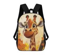 sinyumoney Smiling Giraffe in Autumn Mochila Escolar Para Niñas Mochila Impermeable Mochila Informal De Día Mochila Ligera Para Niño Y Niña Mochila Escolar 17inch