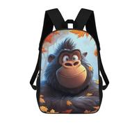 sinyumoney Smiling Gorilla in Autumn Mochila, Mochila Escolar Impresa En 3D, Bolsa Para El Almuerzo Escolar, Mochila De Viaje, Mochila Para Amigos, Mochila Escolar Para Niñas Y Niños 17inch