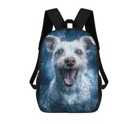 sinyumoney Smiling Jack Russell Terrier Mochila Escolar Para Niñas Mochila Impermeable Mochila Informal De Día Mochila Ligera Para Niño Y Niña Mochila Escolar 17inch