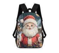 sinyumoney Smiling Santa Claus Christmas Funny Mochila Escolar Infantil Impresa En 3D Para Niños, Mochila De Viaje De Alta Capacidad, Bolsas Para Libros, Mochila Escolar Infantil 17inch