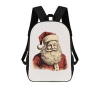 sinyumoney Smiling Santa Claus Illustration Mochila Infantil Con Impresión 3D, Mochila Escolar Para Niños, Mochila Informal Divertida Para Niños Y Adolescentes 17inch