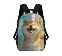 sinyumoney Smiling Shiba Inu with Toilet Paper Hat Mochila Escolar Infantil Impresa En 3D Para Niños, Mochilas De Viaje De Alta Capacidad, Bolsas Para Libros, Mochila Escolar Infantil 17inch
