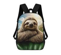 sinyumoney Smiling Sloth in Jungle, Nursery, Cute Animal Mochilas Infantiles Escolares Impresas En 3D, Mochilas Para Niños, Mochilas De Viaje Para Niños Y Niñas, Mochilas Escolares Para Niños 17inch