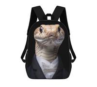 sinyumoney Snake in A Suit Mochila Escolar Infantil Impresa En 3D Para Niños, Mochilas De Viaje De Alta Capacidad, Bolsas Para Libros, Mochila Escolar Infantil 17inch