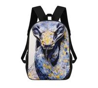 sinyumoney Snake Watercolor Art Mochila Escolar Mochila Para Niños Impresa En 3D Mochilas Infantiles Para Niños Y Niñas Mochilas Escolares Mochilas De Viaje Para Niños 17inch