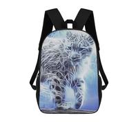sinyumoney Snow Leopard Cat Fractal Mochila Escolar Mochilas Escolares Para Niñas Y Niños Mochila Con Bolsillo Mochila Escolar De Moda Mochila Infantil 17inch