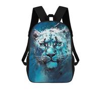 sinyumoney Snow Leopard Gaze Mochila Escolar Mochilas Escolares Para Niñas Y Niños Mochila Con Bolsillo Mochila Escolar De Moda Mochila Infantil 17inch