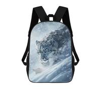 sinyumoney Snow Leopard Lurking Mochila Escolar De 17 Pulgadas Para Adolescentes, Con Estampado 3D, Ajustable Y Con Bolsillos, Ideal Para Niños, Niñas Y Estudiantes.