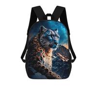 sinyumoney Snow Leopard Majesty -1 Mochila Escolar Para Niñas Y Niños, Mochilas De Gran Capacidad, Mochilas Ligeras Para Niños Y Estudiantes 17inch