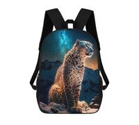 sinyumoney Snow Leopard Majesty -2 Mochila Escolar Infantil Impresa En 3D Para Niños, Mochilas De Viaje, Bolsas Para Libros Para Niños Estudiantes De Primaria 17inch
