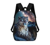 sinyumoney Snow Leopard Majesty Mochila Infantil De Moda Divertida Mochila Escolar Para Niños Y Adolescentes Con Impresión 3D Para Niños 17inch