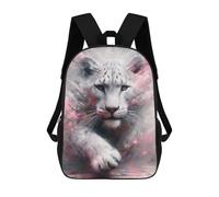 sinyumoney Snow Leopard Portrait with Pink Accents Mochilas Escolares Y De Negocios, Bolso Resistente Para Portátil Para Hombres/mujeres 17inch