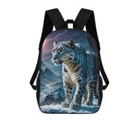 sinyumoney Snow Leopard Under Moonlight Mochila Escolar Infantil De Moda Informal Mochilas Infantiles Impresas En 3D Mochila Grande Para Niño 17inch