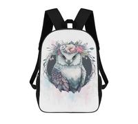 sinyumoney Snow Owl Watercolor Art Mochila De Viaje Resistente Al Agua, Mochila Para Computadora Portátil Para Campus, Viajes Al Aire Libre Y Deportes 17inch