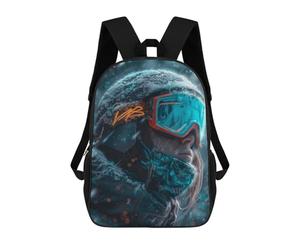 sinyumoney Snow Skier Digital Art Mochilas Escolares Impresas En 3D, Mochila Escolar Informal Para Niños, Mochila Escolar De Moda Para Estudiantes De Secundaria 17inch