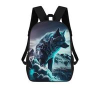 sinyumoney Snow Wolf Fantasy Artwork Mochila Escolar Impresa En 3D 17inch Mochilas De Moda Para Niños, Mochilas Escolares Para Niños De Primaria Y Secundaria