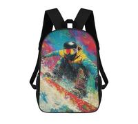 sinyumoney Snowboarder in Action -12 Mochilas Escolares Para La Escuela Secundaria, Preparatoria, Universidad Y Viajes Para Hombres, Mujeres Y Adolescentes 17inch