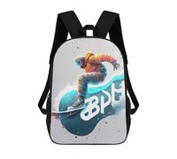 sinyumoney Snowboarder in Action -13 Mochilas Para Niños, Mochilas Escolares Personalizadas En 3D Para Niños Y Niñas, Mochilas Escolares Grandes, Mochilas Informales Para El Día A Día 17inch