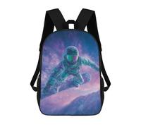 sinyumoney Snowboarder in Action -2 Mochila Escolar De Moda, Mochila Para Material Escolar, Mochila Impermeable Informal Para Acampar, Aventuras Al Aire Libre Y Viajes Diarios 17inch