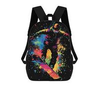 sinyumoney Snowboarder in Action Mochila De Moda Para Papelería, Impermeable, Informal, Para Hombres, Mujeres Y Adolescentes 17inch