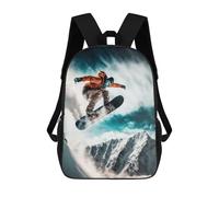 sinyumoney Snowboarder in Action Mochila Escolar Impresa En 3D Para Niños Y Niñas, Mochila Escolar, Mochila De Viaje Para Niños 17inch