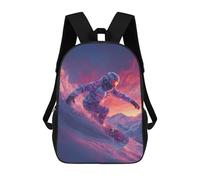 sinyumoney Snowboarder in Cosmic Sunset Mochilas Escolares, De Viaje Y Universitarias Para La Escuela/trabajo/viajes 17inch