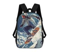 sinyumoney Snowboarder in Flight Mochilas Escolares Mochilas Escolares De Secundaria Mochila Informal Para Acampar Aventuras Al Aire Libre Y Viajes Diarios 17inch