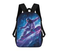 sinyumoney Snowboarder in Neon Gear Mochilas Impresas En 3D Para Niños 17inch Mochilas De Moda Informales Para El Día A Día, Bolsas De Viaje, Mochilas Informales Para Exteriores Para Niños Y Niñas